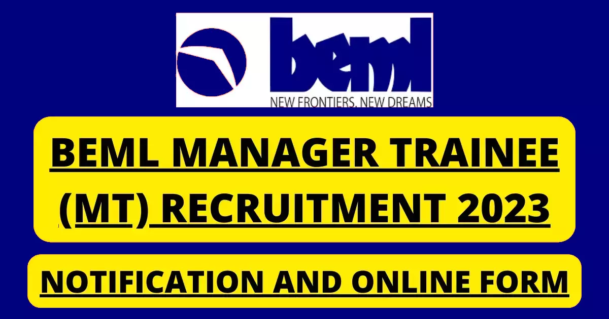 BEML MT Recruitment