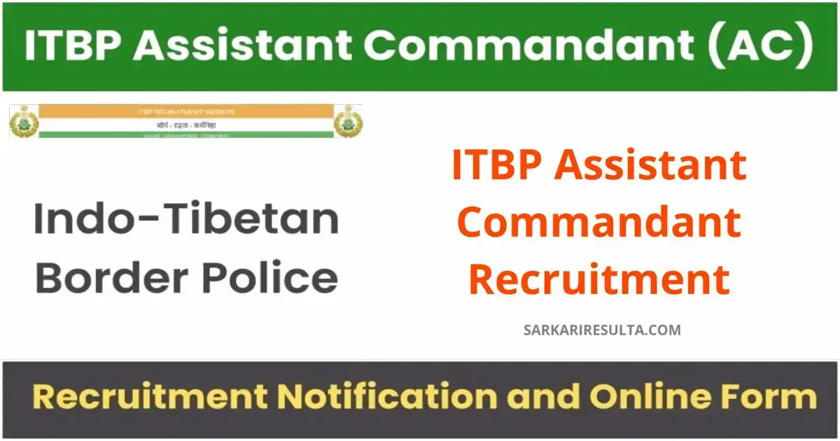 ITBP Assistant Commandant Recruitment